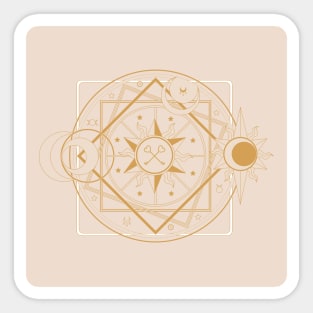 White Magic Mandala Sticker